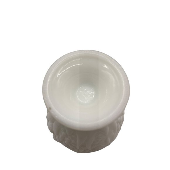 Avon Milk Glass Flower Pedestal Candy Dish Only No Lid - Picture 5 of 5